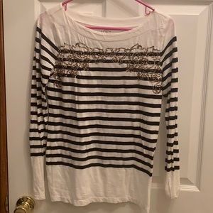 Loft stripped long sleeve shirt
